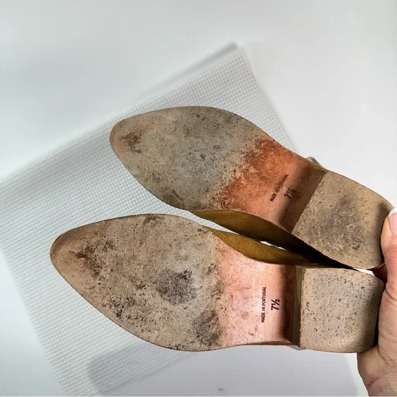 Matt Bernson Suede Mule Pointed Toe Slip On Tan Size 7.5 - Picture 6 of 10